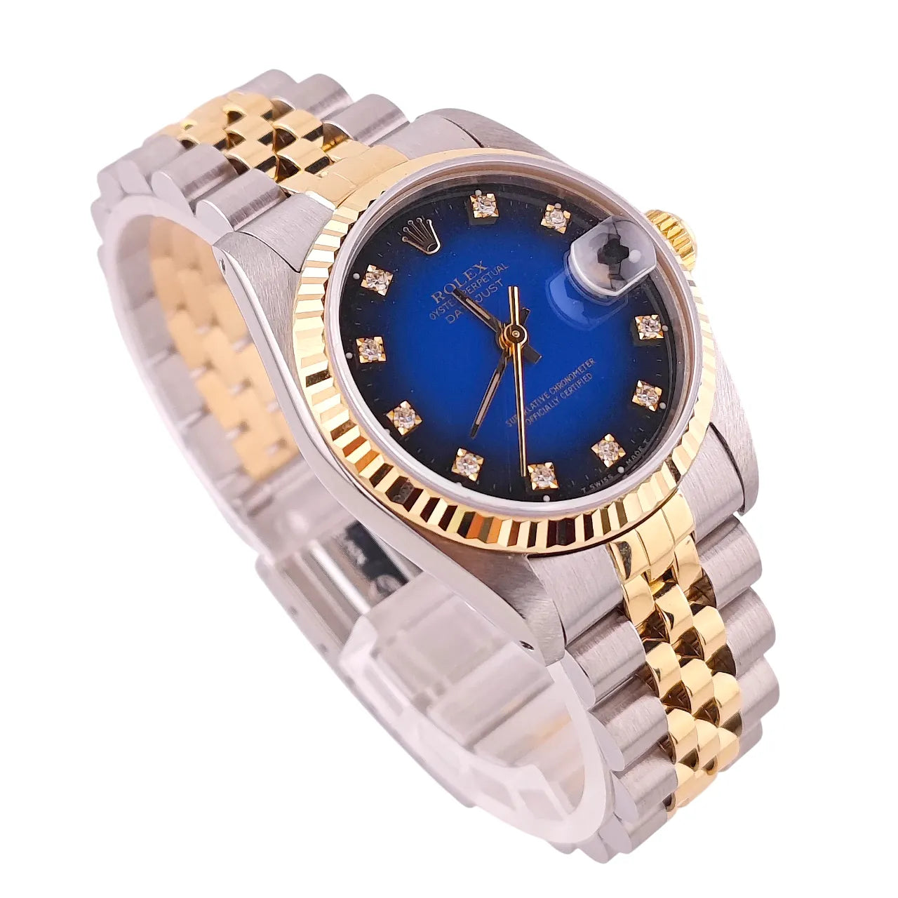 Datejust 31 Stahl Gold Blue Vignette Diamond Dial Jubilee 1998 - 68273 356B6311