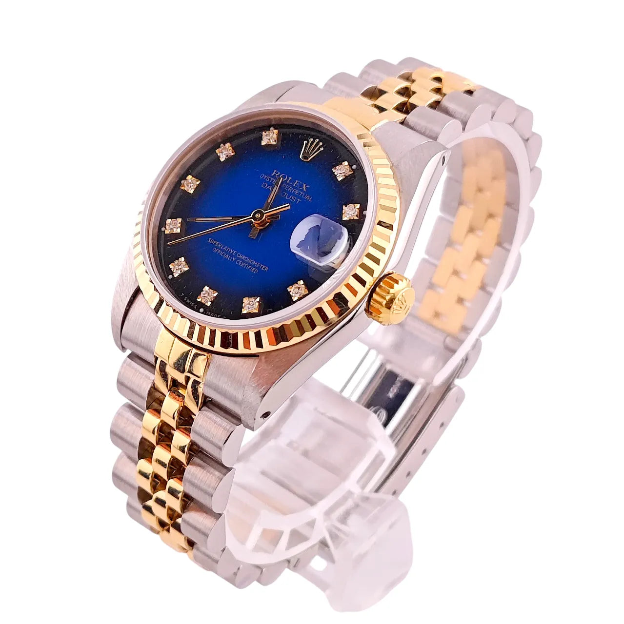 Datejust 31 Stahl Gold Blue Vignette Diamond Dial Jubilee 1998 - 68273 356B6311
