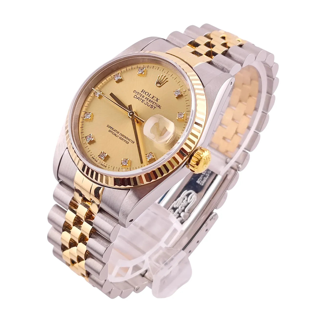 Datejust 36 Stahl Gold Champagner Diamond Dial Jubilee 1998 - 16233