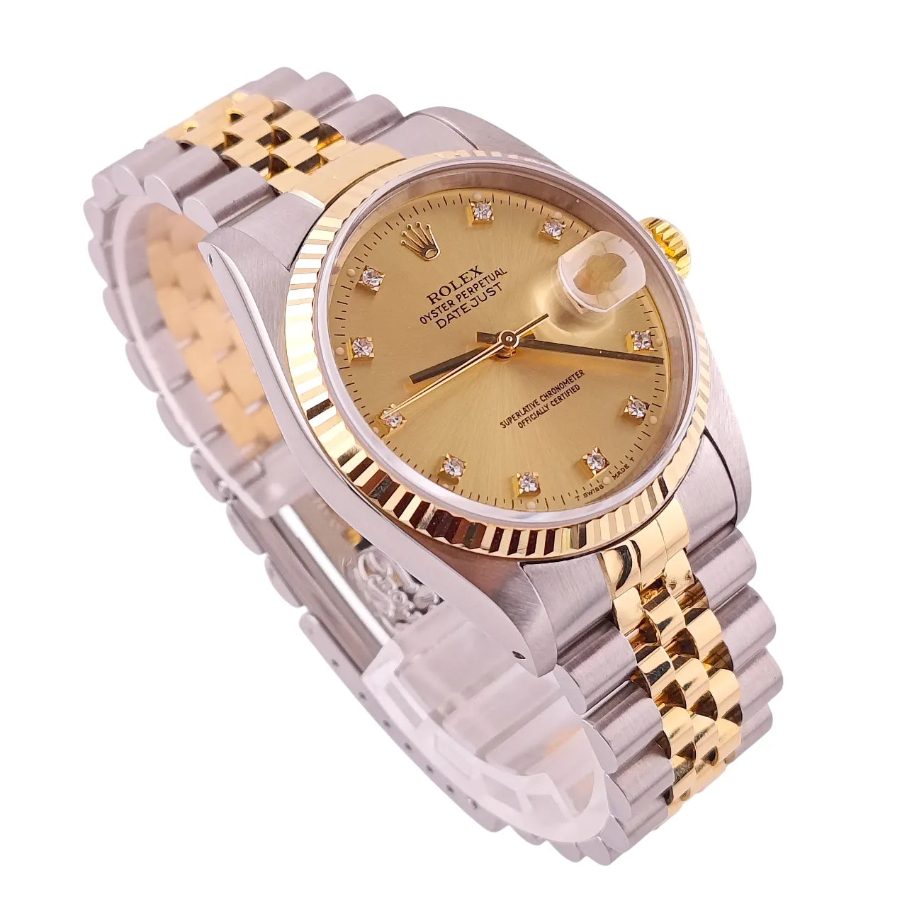 Datejust 36 Stahl Gold Champagner Diamond Dial Jubilee 1998 - 16233