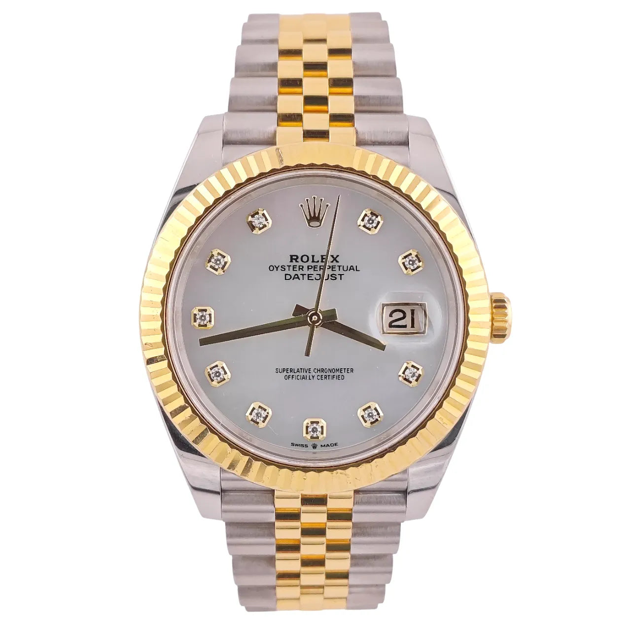 Datejust 41 Stahl Gold Perlmutt Diamond Dial Jubilee 2022 - 126333