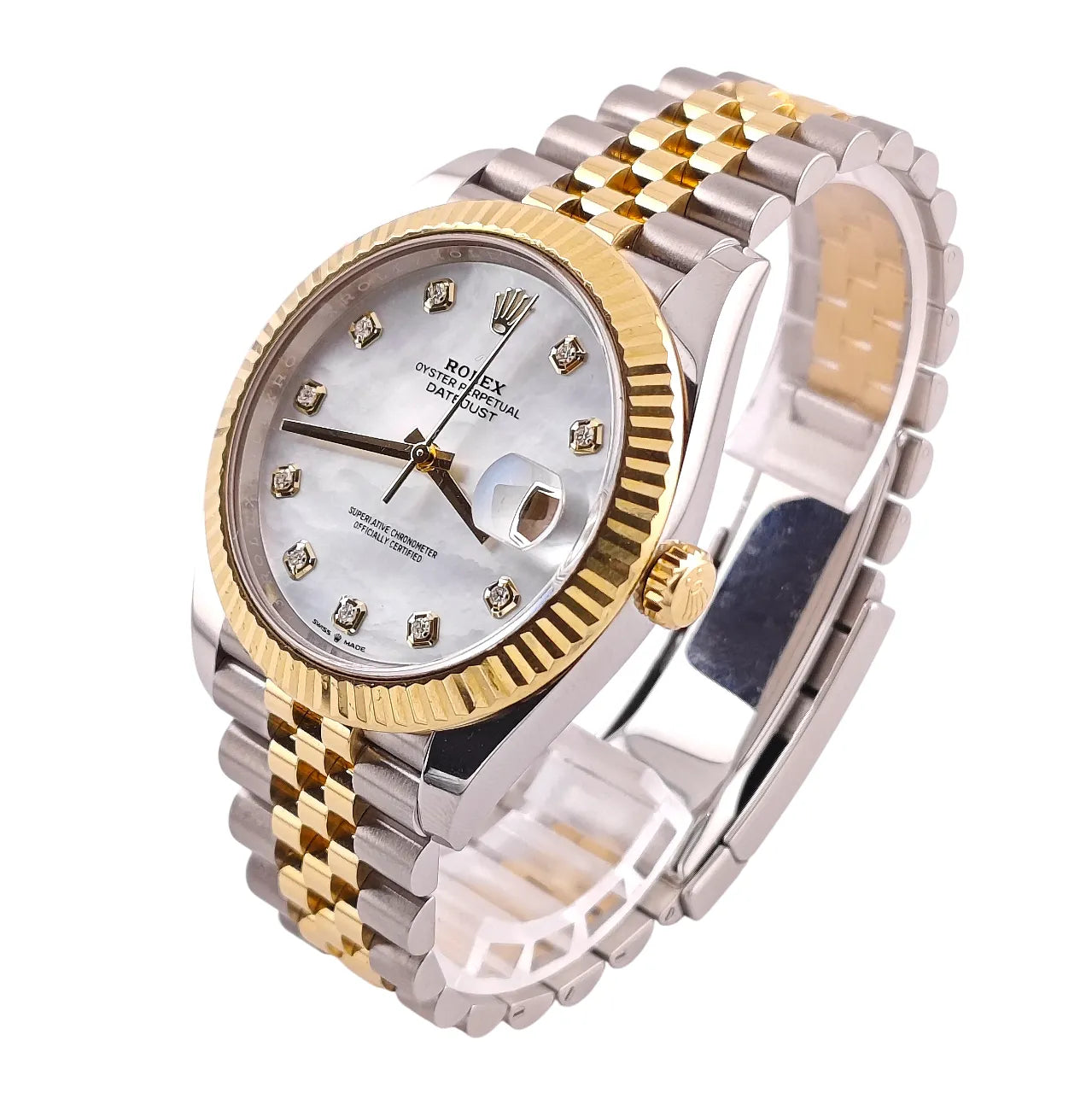 Datejust 41 Stahl Gold Perlmutt Diamond Dial Jubilee 2022 - 126333