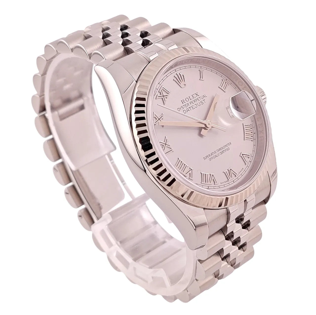Datejust 36 Stahl Weißgold Silver Roman Dial Jubilee 2013 - 116234