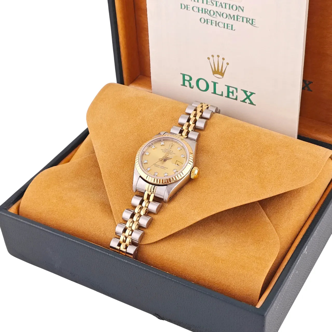 Datejust 26mm Champagne Diamond Dial Bi-Color Jubilee - 69173