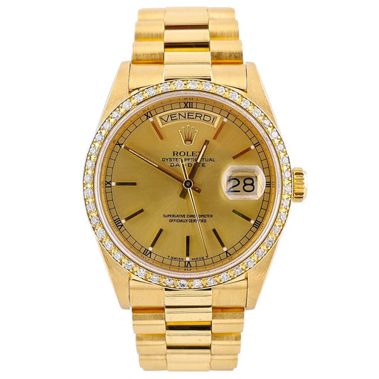 Day-Date 36 Gelbgold Champagner Dial Diamond 1986 - 18038