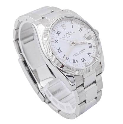 Oyster Prepetual Date White Roman Dial 34mm 2008 - 115210