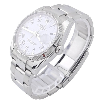 Oyster Prepetual Date White Roman Dial 34mm 2008 - 115210