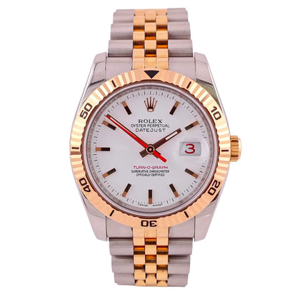 Datejust 36 Turn-O-Graph Stahl Rosegold White Mint Jubilee 2006 - 116261
