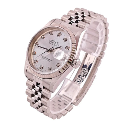 Datejust 36 Stahl Weißgold Jubilee Silver Diamond Dial 1993 - 16234