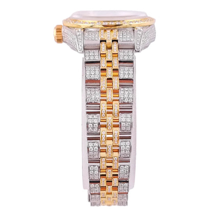 Lady Datejust 26 Iced Out Jubilee Stahl Gold Diamond Perlmutt Dial 2000 - 69173