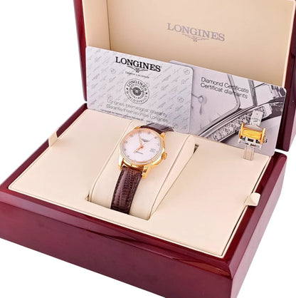Saint Imier Collection 18k Gold Diamond Perlmutt Dial & Bezel - L2.563.9