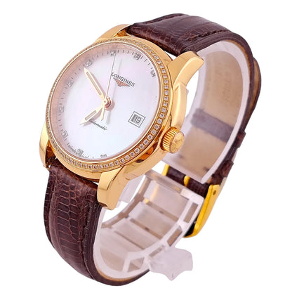 Saint Imier Collection 18k Gold Diamond Perlmutt Dial & Bezel - L2.563.9