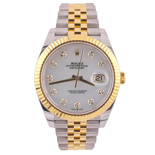 Datejust 41 Stahl Gold Perlmutt Diamond Dial Jubilee 2022 - 126333