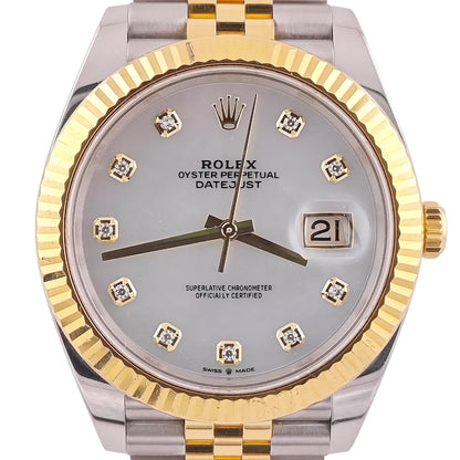 Datejust 41 Stahl Gold Perlmutt Diamond Dial Jubilee 2022 - 126333