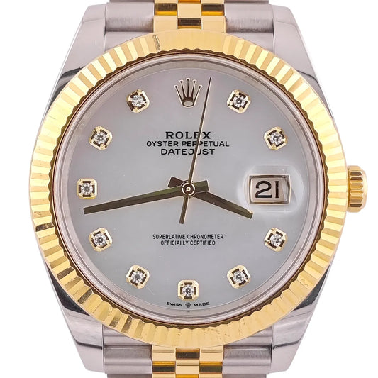 Datejust 41 Stahl Gold Perlmutt Diamond Dial Jubilee 2022 - 126333