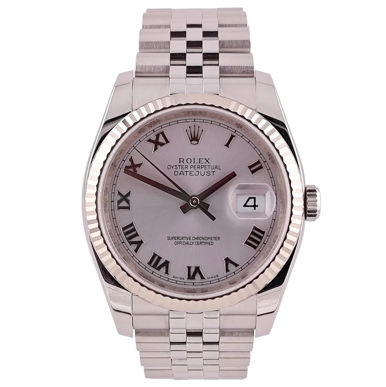 Datejust 36 Stahl Weißgold Silver Roman Dial Jubilee 2013 - 116234
