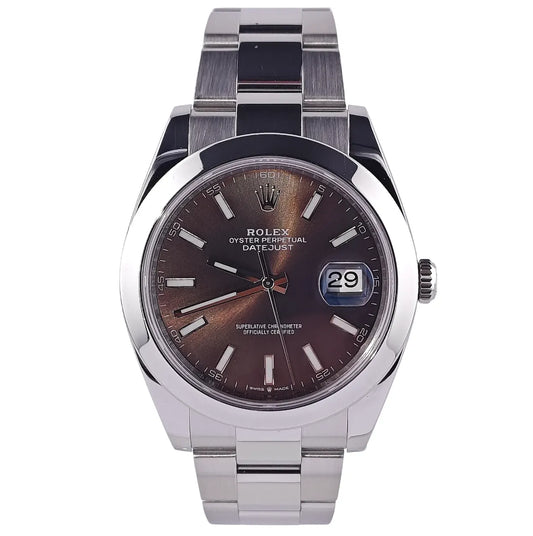 Datejust 41 Rhodium Brown Faded Copper Dail Stahl Oyster 2022 - 126300