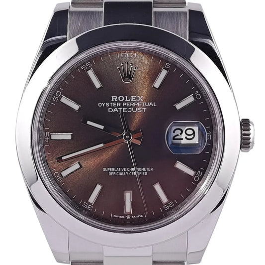 Datejust 41 Rhodium Brown Faded Copper Dail Stahl Oyster 2022 - 126300