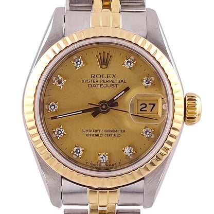 Datejust 26mm Champagne Diamond Dial Bi-Color Jubilee - 69173