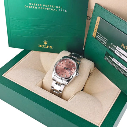 Oyster Perpetual Date 34 Pink Dial 2013 - 115200